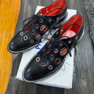 Authentic Proenza Schouler lace up flats